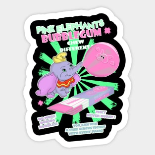 Pink Elephants Bubblegum Sticker